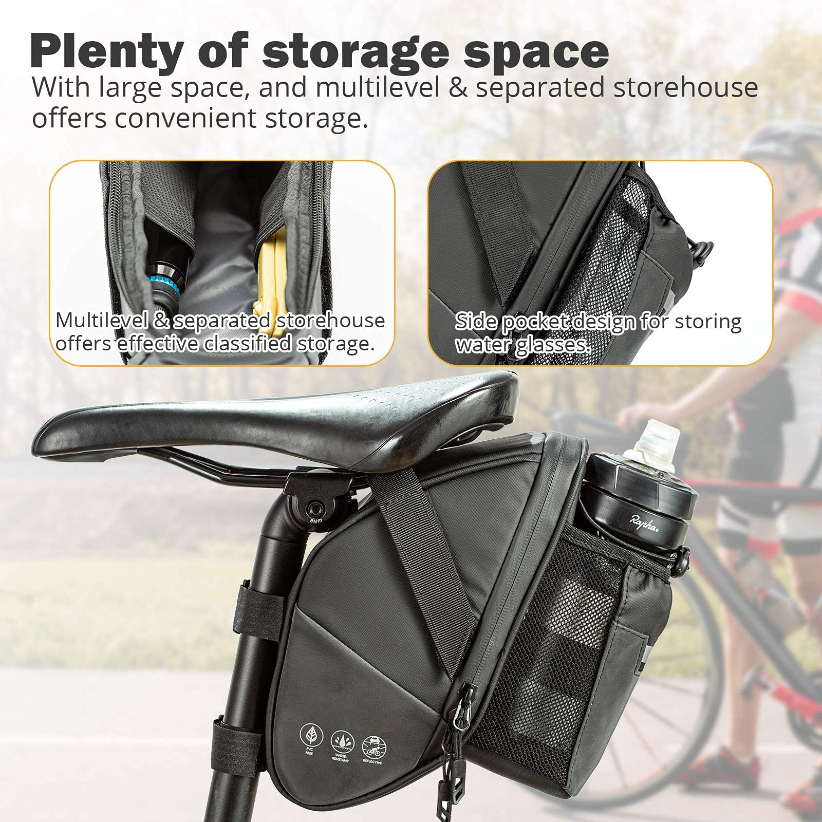 Bike Saddle Bag Waterproof Bik - Mountain Biking Hydration Pack 评论和价格