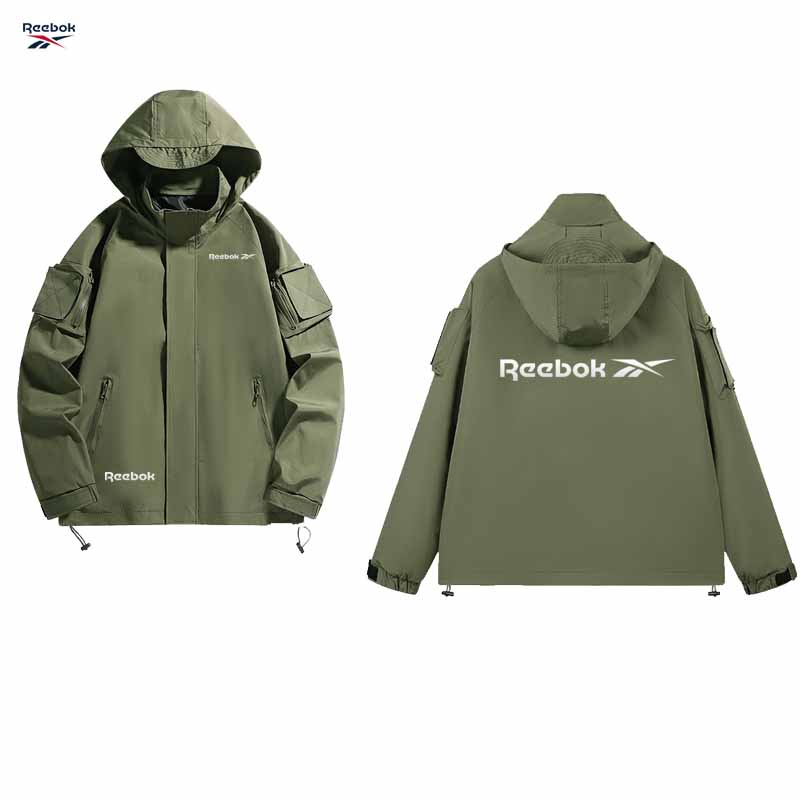 Reebok logo hooded zipper jack - Mountain Biking Rain Jacket 评论和价格
