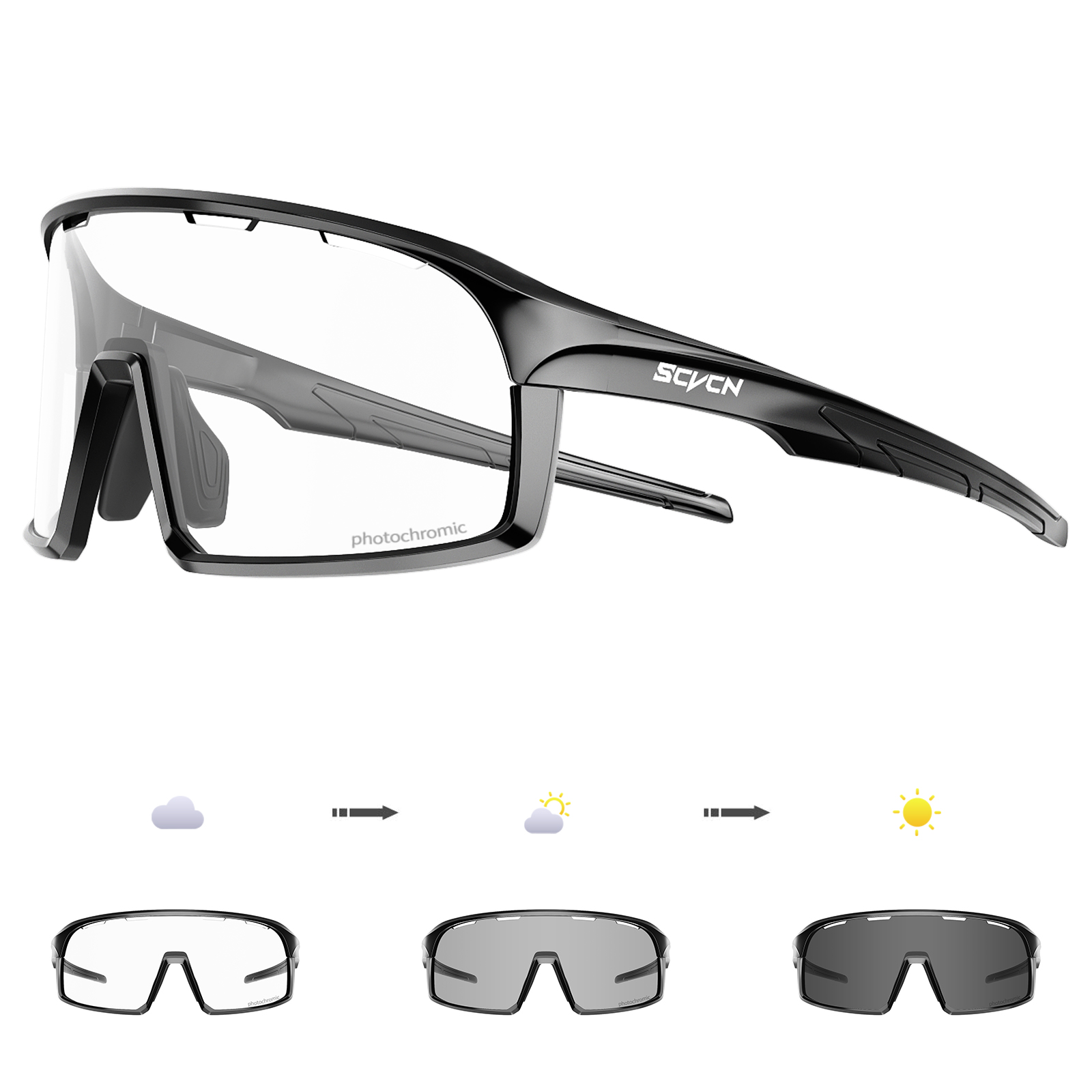 SCVCN Photochromic Sunglasses  - Mountain Biking Goggles 评论和价格