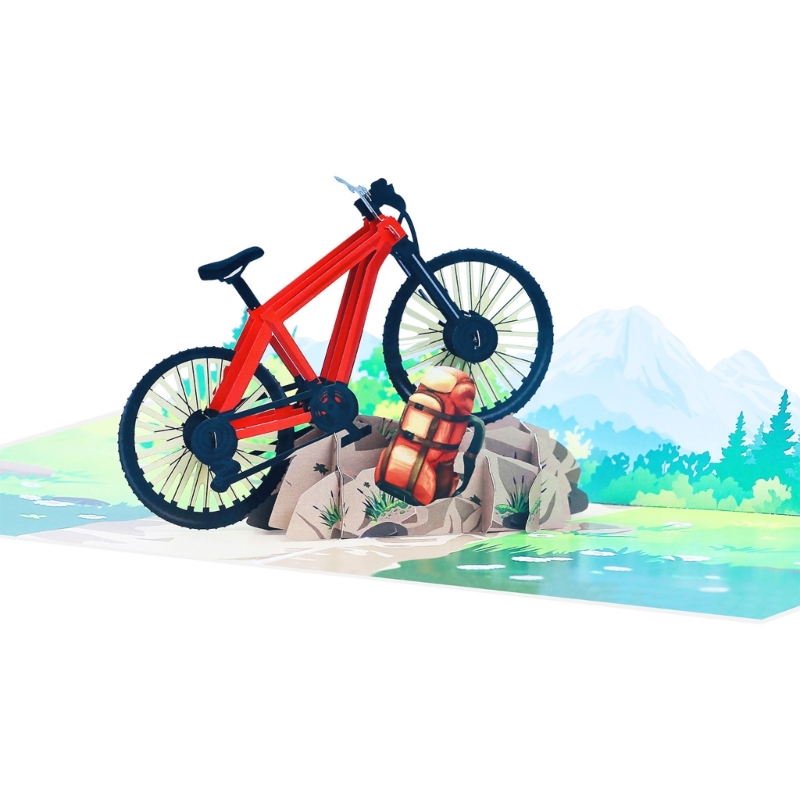 Cycling Themed Greeting Card w - Mountain Biking Holidays 评论和价格