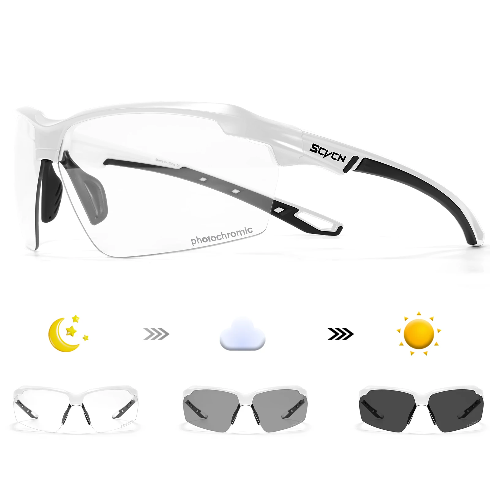 SCVCN Photochromic Cycling Sun - Mountain Biking Goggles 评论和价格