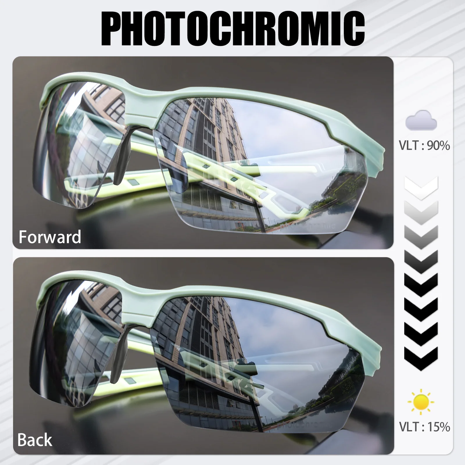 SCVCN Photochromic Cycling Sun - Mountain Biking Goggles 评论和价格